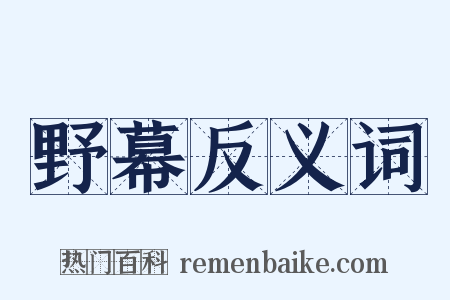 野幕反义词是什么意思的图片